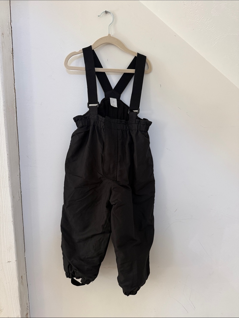 H&M Black Kids Overalls with Adjustable Cross-Back Straps